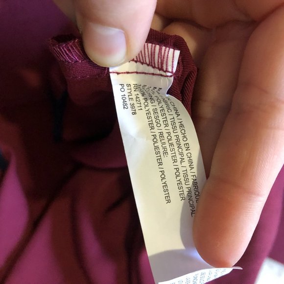 Eloquii True Wrap Dress with Piping Detail *Burgundy Midi Dress size 20 - Picture 8 of 8